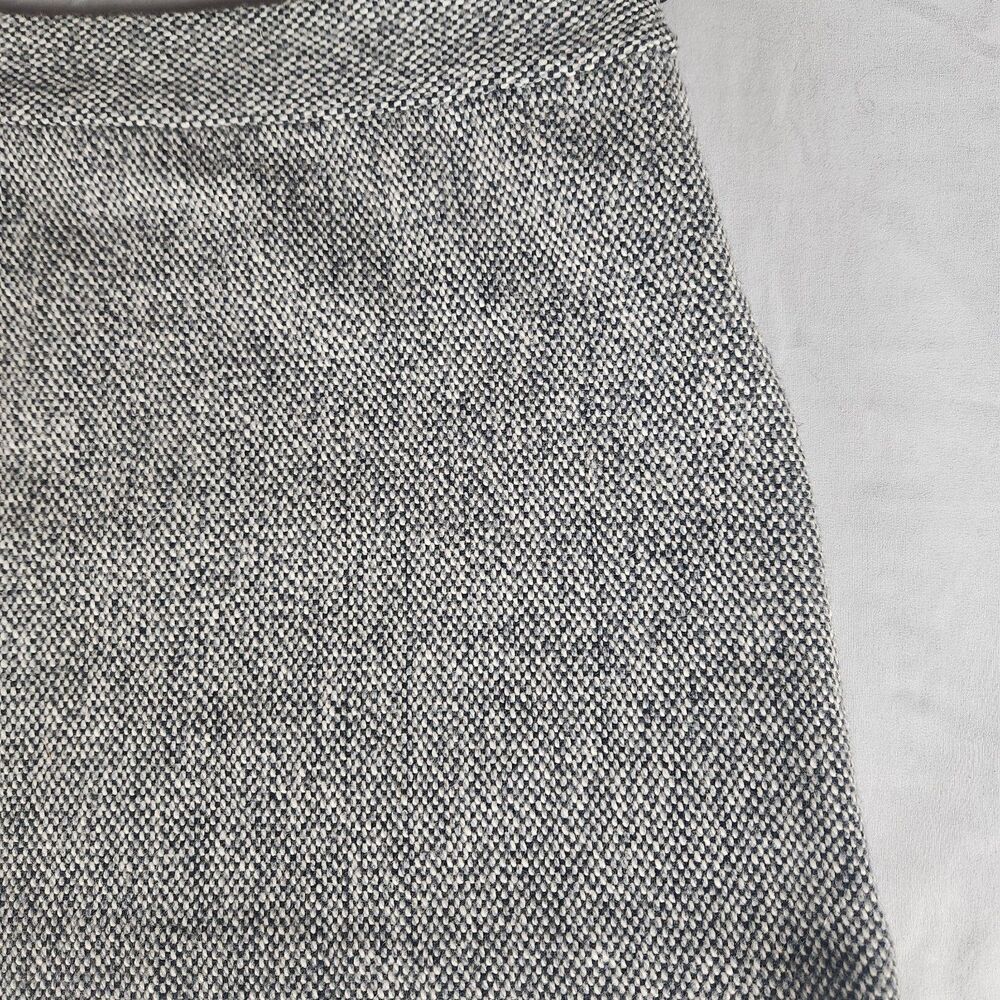DKNY Wool Blend Tweed Mini Skirt Black White Lined Side Zip Women’s Small - Picture 3 of 9